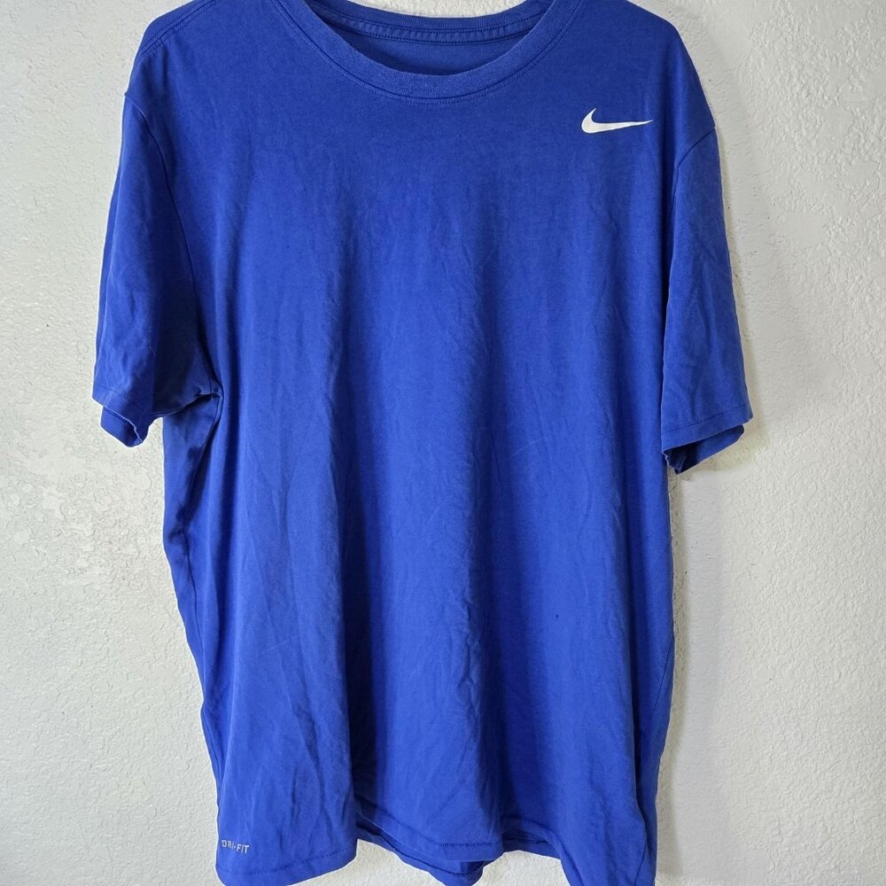 Nike Shirt Mens Extra Large Blue Dri-FIT Athletic Tee Lightweight Performance